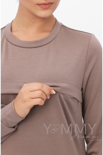 Костюм из плотной вискозы темный капучино