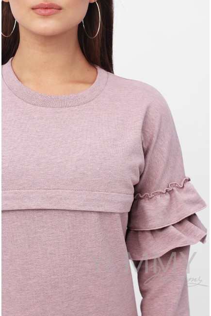 Костюм для кормящих и  беременных, розовый меланж