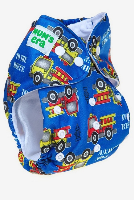 Многоразовый подгузник Mums Era, Грузовики синий (1 вкладыш)