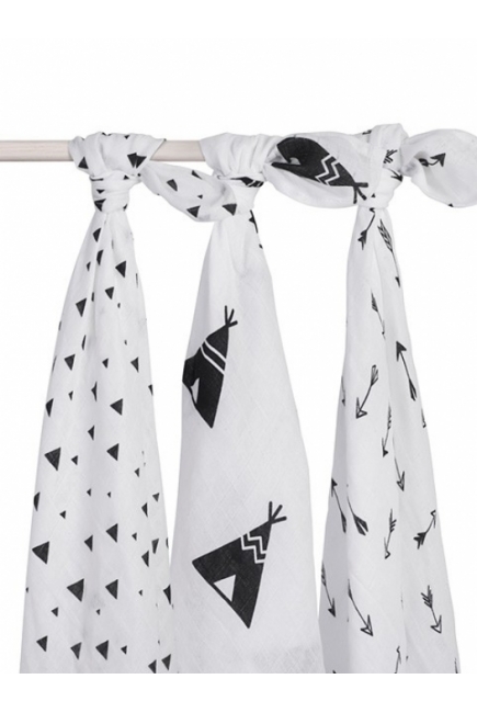 Муслиновые пеленки для новорожденных Jollein большие, Indians