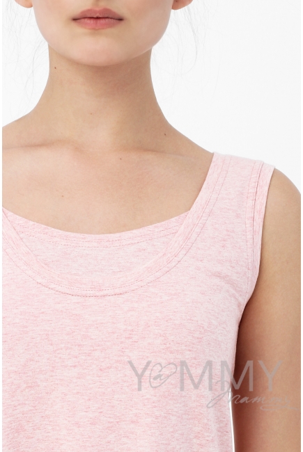 Платье-сарафан для кормящих и беременных, розовый меланж