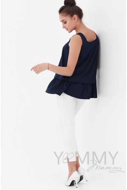 Топ для беременных и кормящих, цвет темно-синий