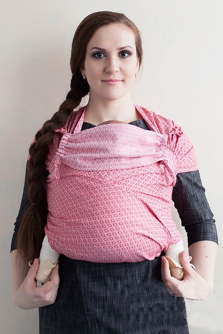 Май-слинг Tabatai красно-белые узорыМай-слинг Menkere красно-белые узоры