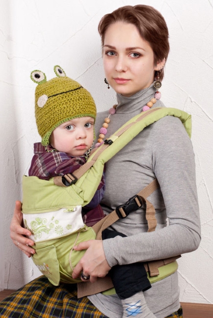 Эрго-рюкзак My Baby Style, зеленый бабочки