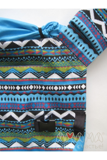 Эрго-рюкзак Light, бирюзовый орнамент