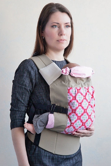 Эрго-рюкзак Light, розовые цветы