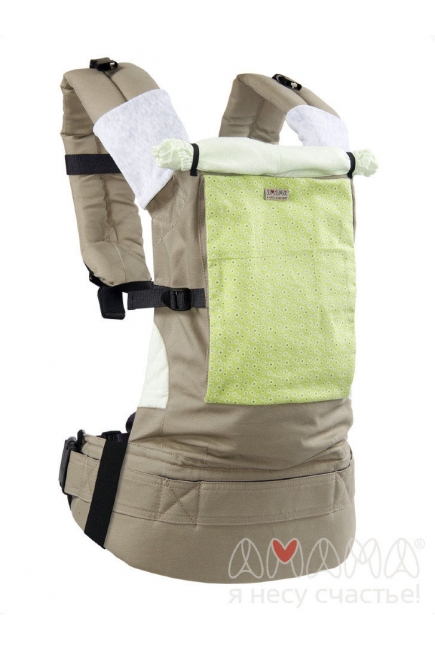 Эрго-рюкзак Classic, цветы на зеленом