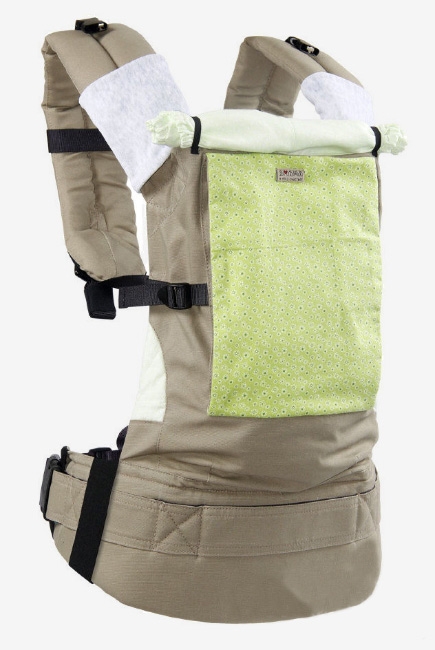 Эрго-рюкзак Classic, цветы на зеленом