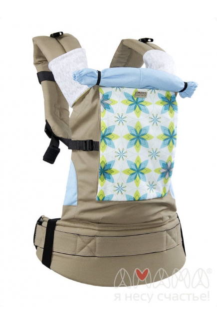 Эрго-рюкзак Classic, голубые цветы