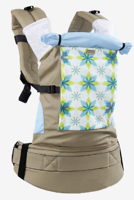 Эрго-рюкзак Classic, голубые цветы