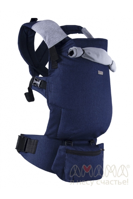 Эрго-рюкзак Light, Jeans синий с поясной сумочкой