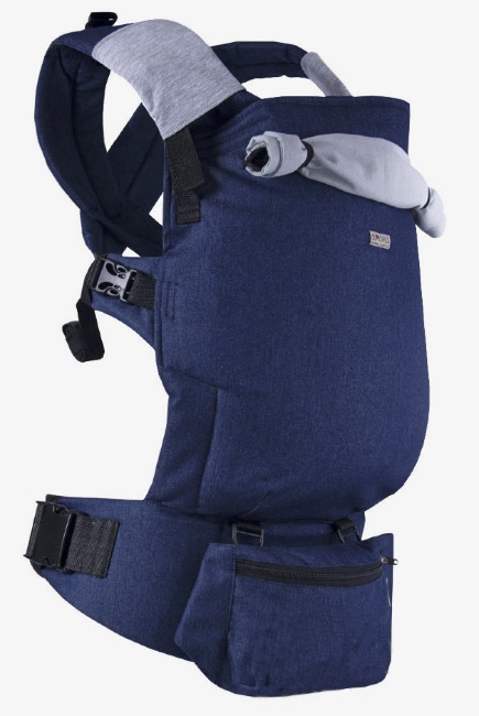 Эрго-рюкзак Light, Jeans синий с поясной сумочкой