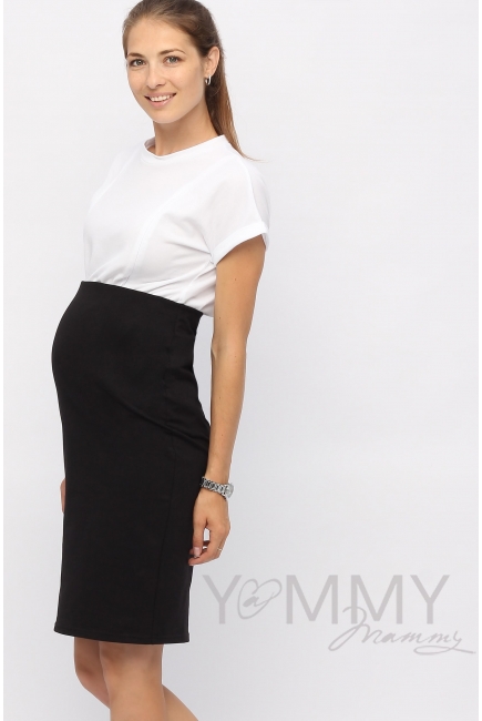 Юбка-карандаш для беременных и родивших универсальная, черная