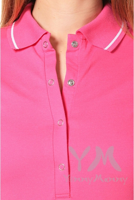 Футболка поло для беременных и кормящих, фуксия