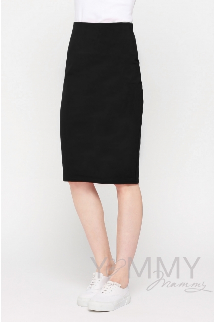 Юбка-карандаш для беременных и родивших универсальная, черная