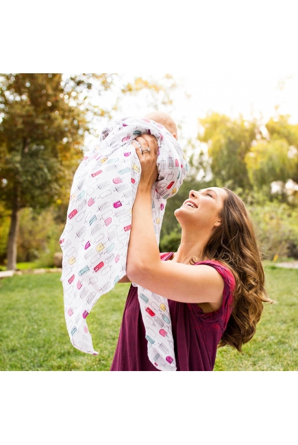 Бамбуковые пеленки для новорожденных Bebe Au Lait, набор 2, Popsicles/Cherry