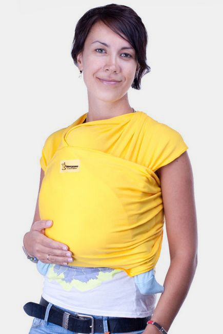 Слинг-шарф трикотажный Kengurusha Classic, цвет солнечный