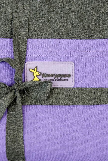 Трикотажный слинг Кенгуруша Mix, цвет графит-черника