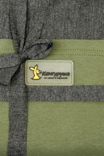 Трикотажный слинг Кенгуруша Mix, цвет графит-олива