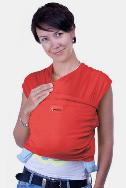 Трикотажный слинг Кенгуруша Style, коралл