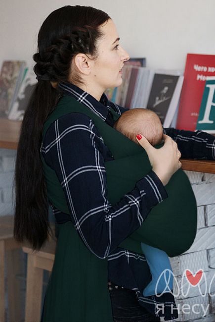 Трикотажный шарф Мотатик, цвет тенистая ель