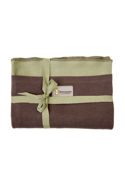 Трикотажный слинг-шарф Кенгуруша Mix, цвет олива-кофе