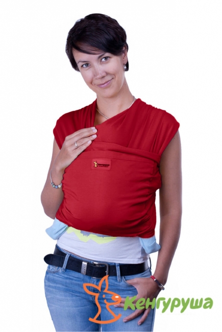 Слинг-шарф трикотажный Кенгуруша Style, бордо