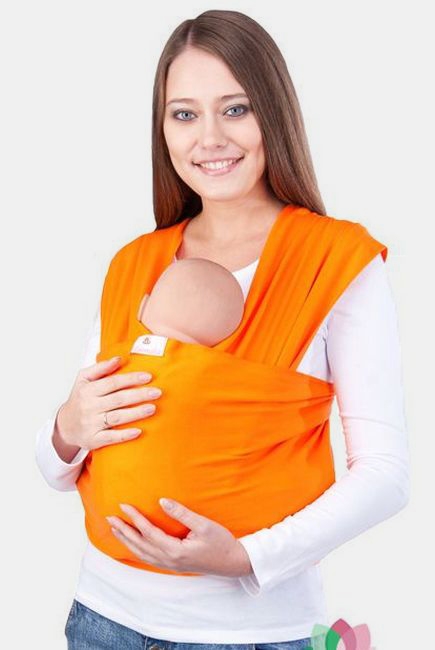 Трикотажный слинг Mammalia, цвет оранжевый