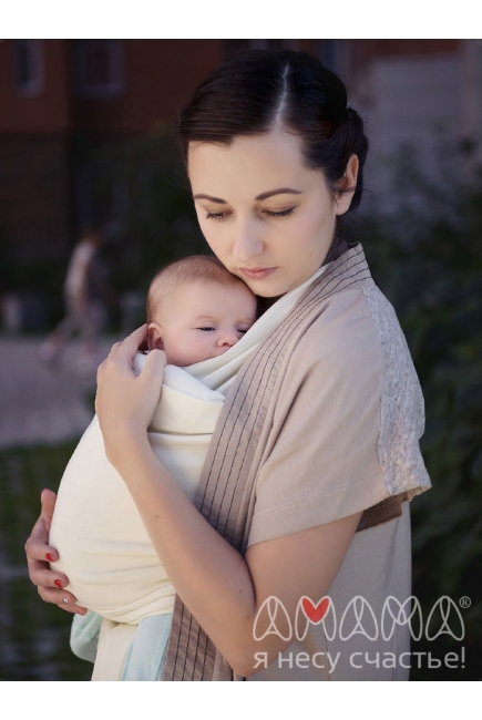 Слинг-шарф трикотажный Мотатик, цвет экрю