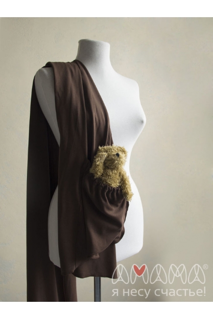 Трикотажный слинг Мотатик, шоколадный