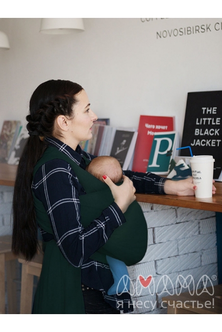 Трикотажный шарф Мотатик, цвет тенистая ель