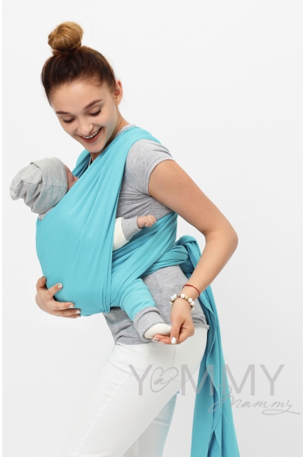 Слинг-шарф трикотажный, цвет "бирюзовый"