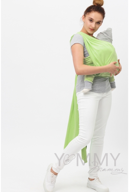 Слинг-шарф YammyMammy (yummy mammy) трикотажный, цвет "светло-салатовый"