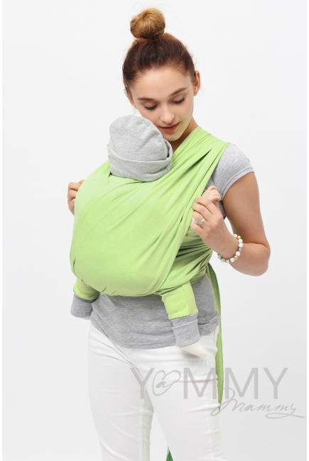 Слинг-шарф YammyMammy (yummy mammy) трикотажный, цвет "светло-салатовый"