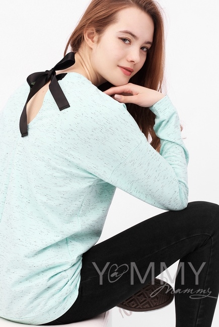 Свитшот для кормящих и беременных с лентами, ментол