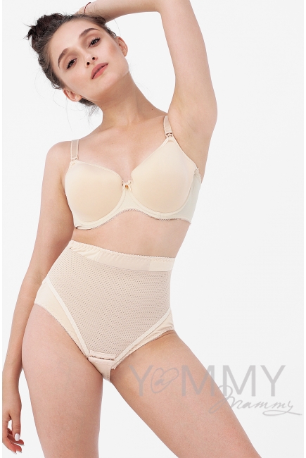 Бюстгальтер для кормящих и беременных Angelika на косточках, бежевый