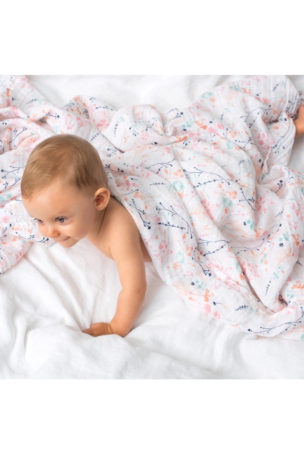Муслиновые пеленки Aden&Anais для новорожденных, большие, набор 4, Petal Blooms