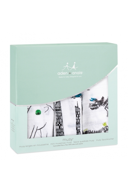 Муслиновые пеленки для новорожденных средние Aden&Anais, набор 3, Color Pop