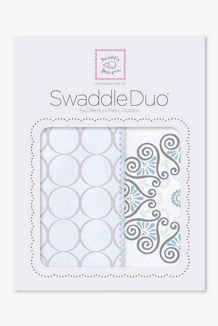 Набор пеленок SwaddleDesigns Swaddle Duo, Blue Mod Medallion