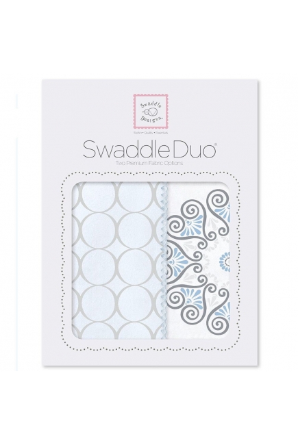 Набор пеленок SwaddleDesigns Swaddle Duo, Blue Mod Medallion