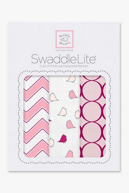 Набор пеленок SwaddleDesigns SwaddleLite Chic Chevron Lite Pink