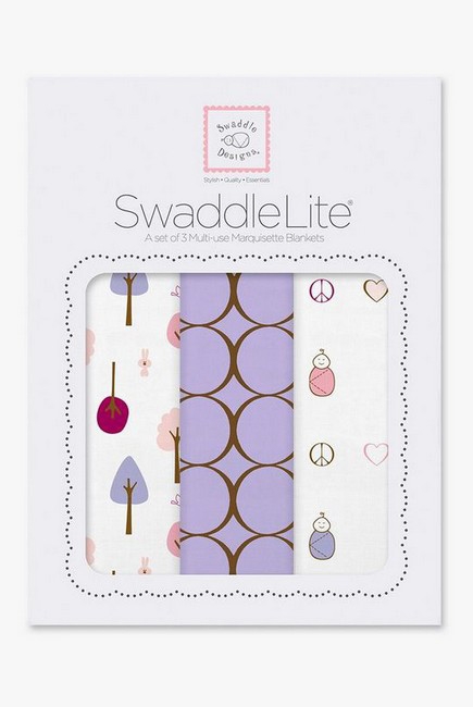 Набор пеленок SwaddleDesigns Swaddle Lite Cute & Calm Lavender