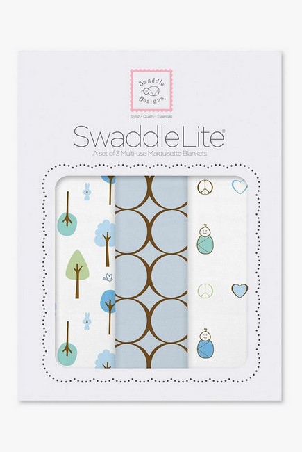 Набор пеленок SwaddleDesigns - SwaddleLite Cute & Calm Pastel Blue