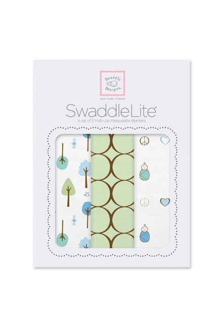 Набор пеленок SwaddleDesigns SwaddleLite Cute & Calm Kiwi