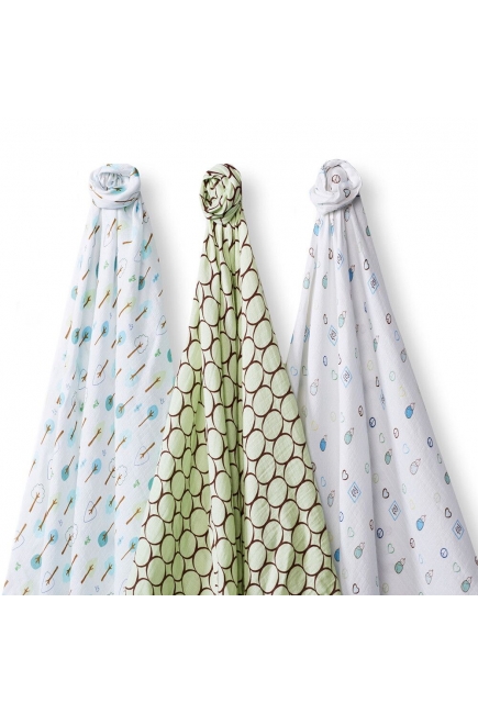 Набор пеленок SwaddleDesigns SwaddleLite Cute & Calm Kiwi