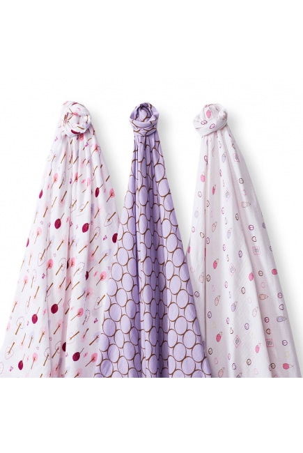 Набор пеленок SwaddleDesigns Swaddle Lite Cute & Calm Lavender