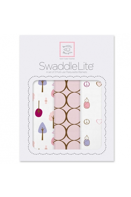 Набор пеленок SwaddleDesigns SwaddleLite Cute & Calm Pastel Pink