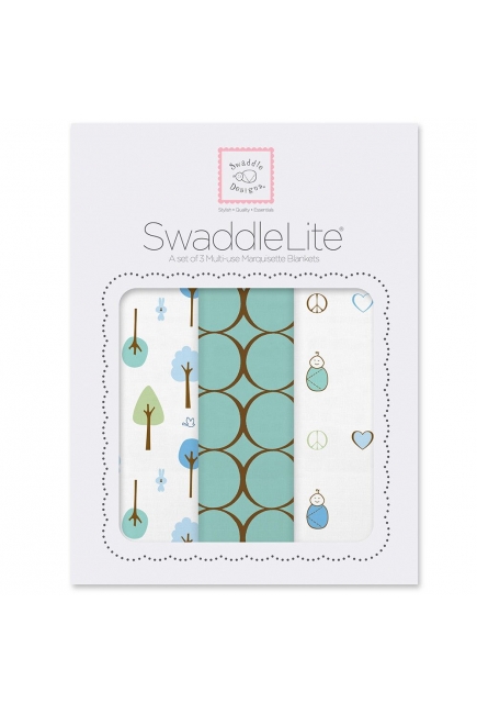 Набор пеленок SwaddleDesigns SwaddleLite Cute & Calm SeaCrystal