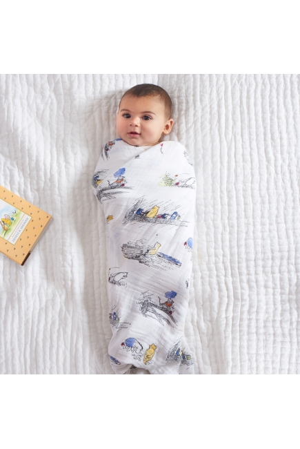 Муслиновые пеленки Aden&Anais для новорожденных большие, набор 4, Disney Winnie Pooh