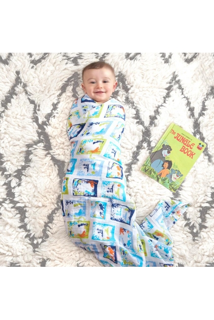 Муслиновые пеленки Aden&Anais для новорожденных большие, набор 4, Disney Jungle Book